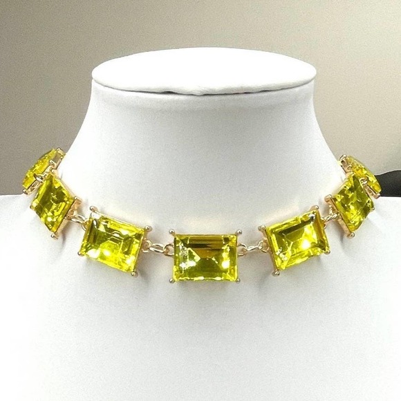 Necklace Chunky Chain Yellow Collar Choker 16" 18" 20" Devil Wears Hot Rocks O02 - Picture 1 of 5